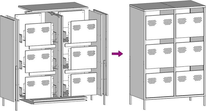 Image du produit vidaXL Highboard (68 x 39 x 103.10 cm)