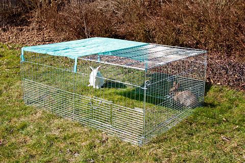 Produktbild Kerbl Jungtierfreilaufgehege mit Ausbruchsperre 144x112x60cm