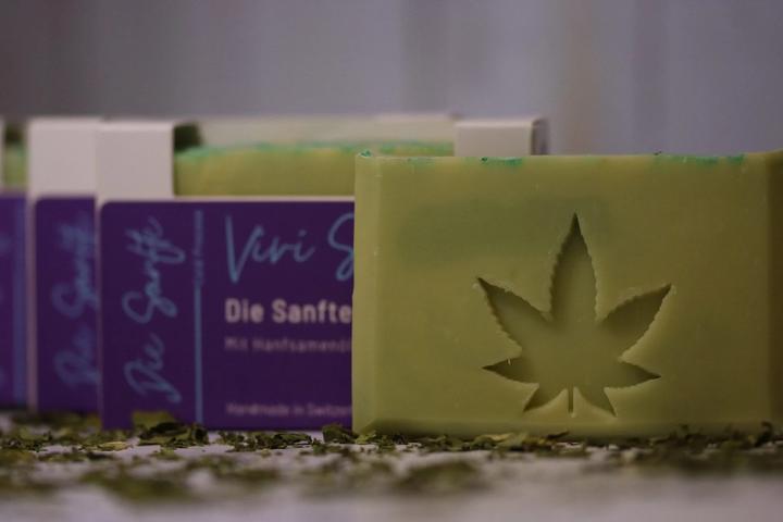 Produktbild Vivi Soaps Sanfte Hanfölseife (Hartseife, 110 g)