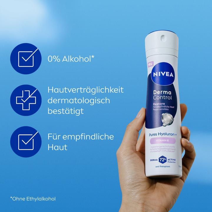 Actual product image NIVEA Deo Derma Control Restore Spray Female 150 ml (Spray, 150 ml)