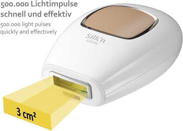 Actual product image Silk'n Silkn Infinity Premium 500000 light pulses IPL eHPL technology 2in1 permanent hair removal