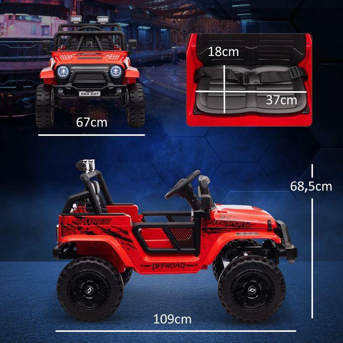 Actual product image Swisshandel24 Elektro Kinderauto, Geländewagen mit 2,4G Fernbedienung, 3-5 km/h für 3-6 Jahre, rot (12 V)
