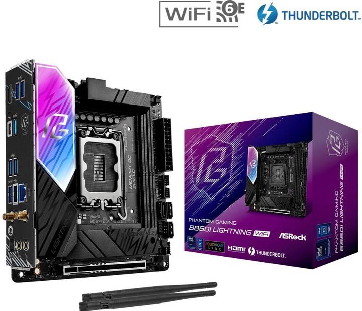 Produktbild AsRock MB Intel 1851 B860I Lightning WiFi (LGA 1851, Intel B860, Mini-ITX)