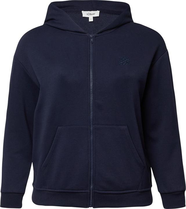 Produktbild s.Oliver Sweatshirt Jacke Angeraute Sweatshirtjacke mit Stickerei (48)