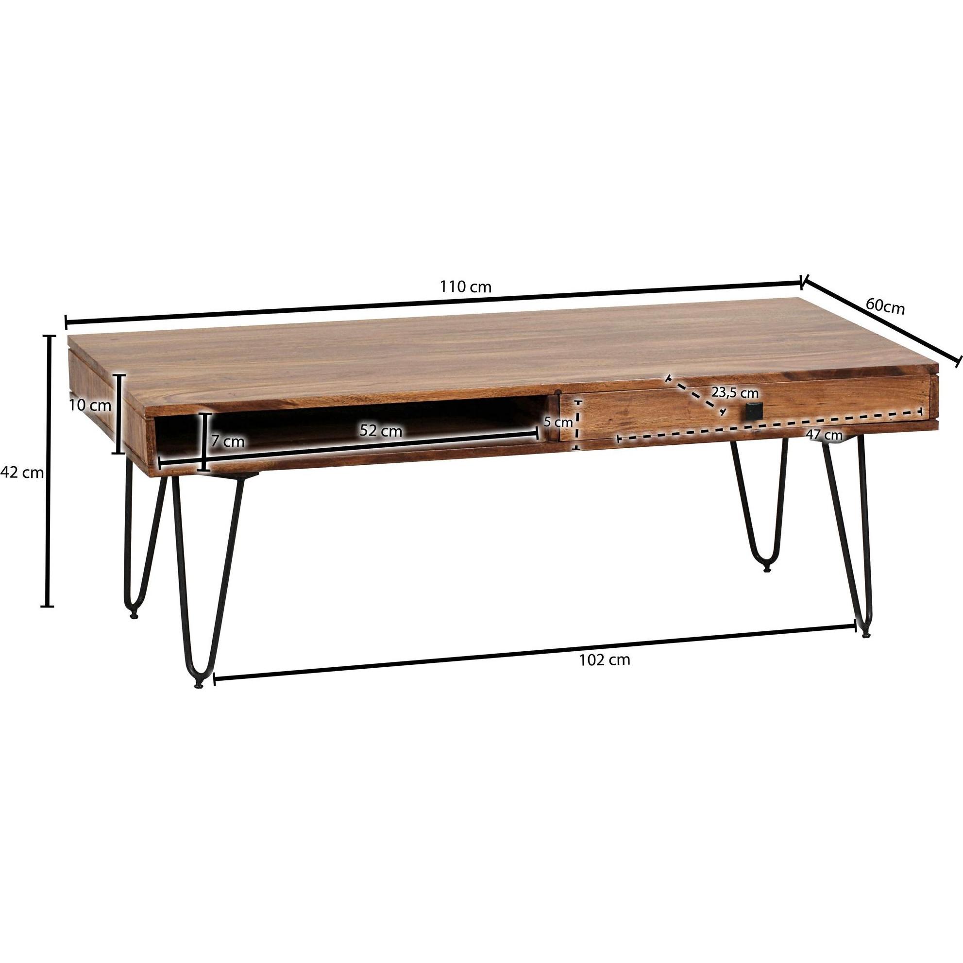 Thumbnail - Wohnling, Couchtisch + Beistelltisch, Bagli (120 x 60 x 40 cm)