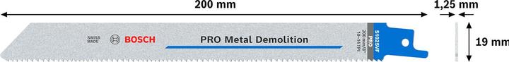 Actual product image Bosch Professional Zubehör PRO Metal Demolition S1025VF blade, 1.25 x 19 x 200 mm, 5 pcs.