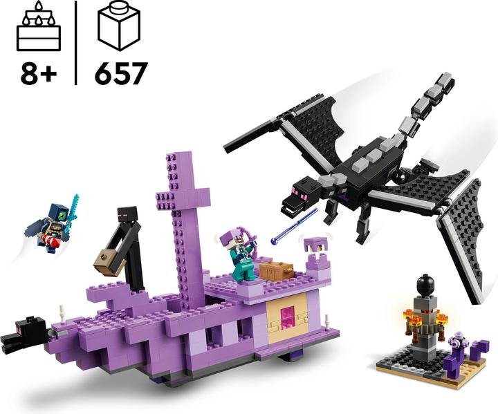 Immagine prodotto LEGO 21264 Il drago di Ender e la nave di Ender (21264, LEGO Minecraft)