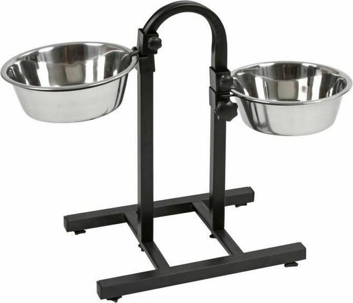 Produktbild Kerbl Futterbar inkl. Näpfe 2x2800ml beidseitig höhenverstellbar (0.00 l)