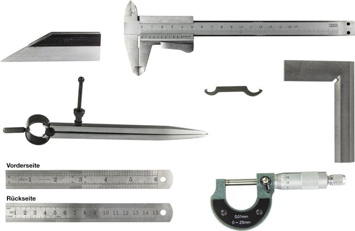 Immagine prodotto Dema Set di strumenti di misura calibro 6 pezzi. (15 cm)