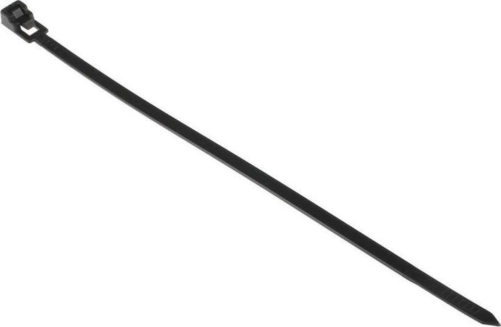 Produktbild RS PRO Cable Tie 200x4.5 Black releasable (Kunststoffkabelbinder, 200 mm, 100 Stk.)