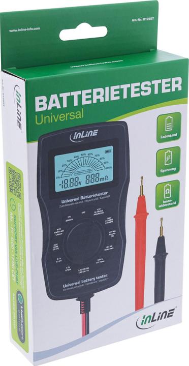 Actual product image InLine Multifunction battery tester
