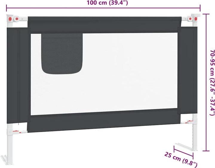 Actual product image vidaXL Bettgitter (100 x 25 x 70 cm)