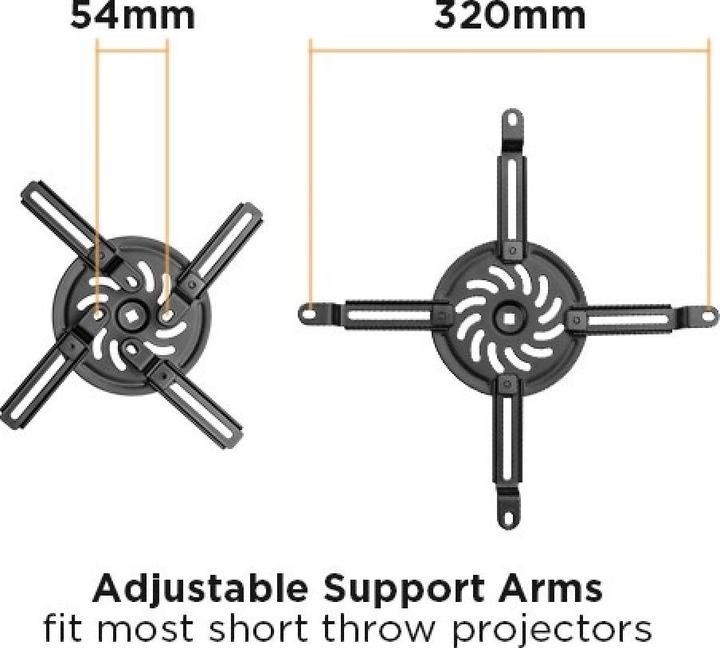 Image du produit Techly Support mural extensible pour projecteur 926-1528mm noir (Mur)