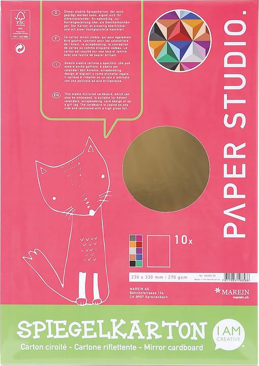Produktbild I Am Creative Spiegelkarton 23 x 33 cm, 10 Blatt (220 g/m², 10 x)