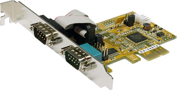 Exsys EX-44072, Universal PCI-E to 2S RS-232 card, (Oxford)