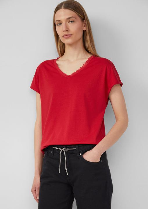 Produktbild S.Oliver T-Shirt T-Shirt mit Spitze aus Modalmix (46)