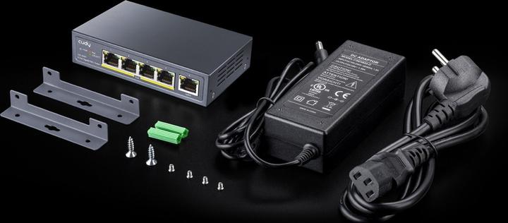 Immagine prodotto Cudy Switch di rete GS1005P Gigabit Ethernet (10/100/1000) Power over Ethernet (PoE) Grigio (5 porte)