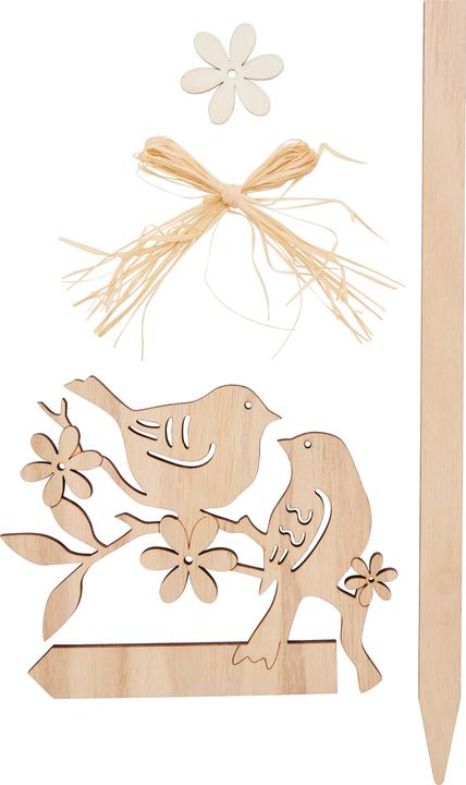 Produktbild VBS Holz-Stecker "Vögel", Sperrholz, 4-tlg. (29 cm, 1.50 cm)