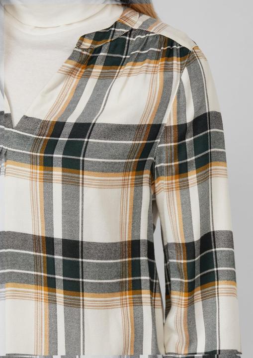 Immagine prodotto s.Oliver Bluse Karo-Bluse mit Faltendetail und elastischen Ärmelbündchen (32)