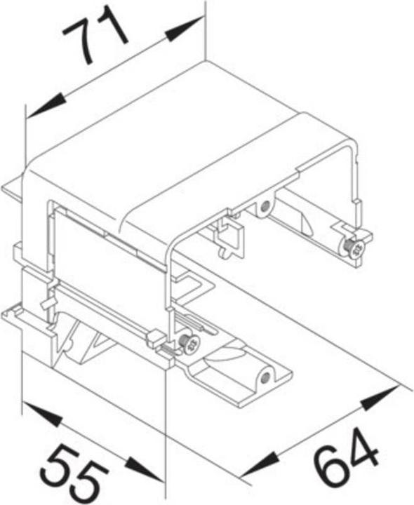Productafbeelding Hager Dorpelbekleding Paneelaansluitdoos (7.10 cm)
