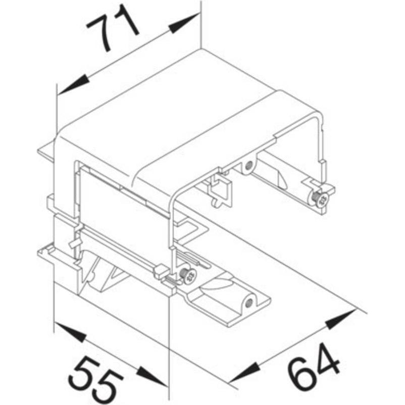 Thumbnail - Hager, Kabelschutz + Kabelführung, Brüstungskanal Geräteeinbaudose (71 mm)