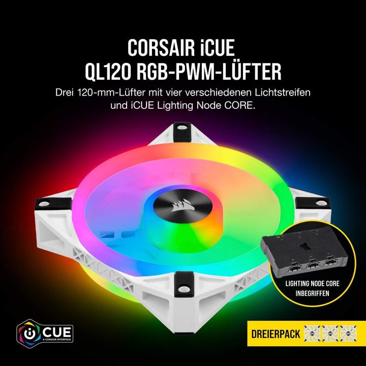 Produktbild Corsair iCUE QL120 RGB (120 mm, 3 x)