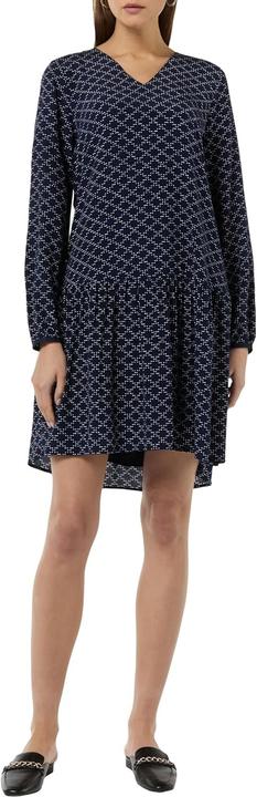 Image du produit Comma Robe imprimée à manches élastiques, encolure découpée avec bouton (40)