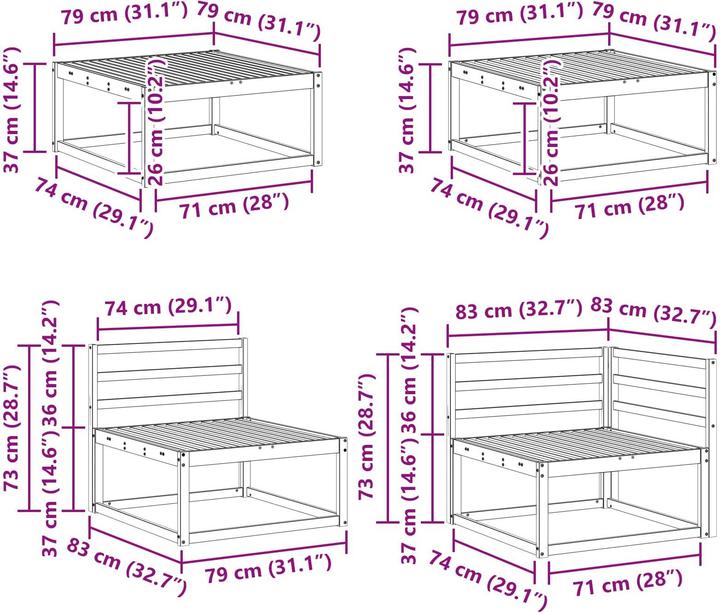 Produktbild vidaXL Outdoor-Sofagarnitur