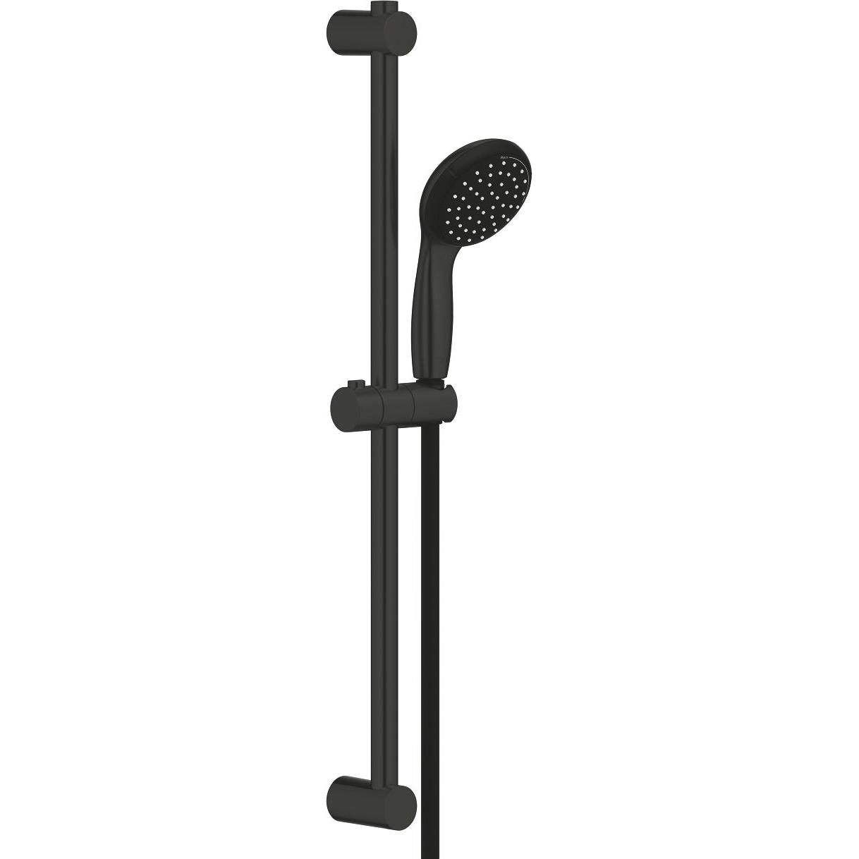 Grohe, Duschbrause, Vitalio Start 100 QuickFIx Brausestangenset, 600mm Brausestange, energiesparend, matt (2 Strahlarten...