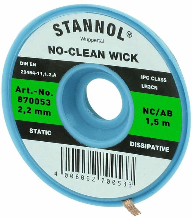 Produktbild Stannol Entlötlitze NC-AB Entlötlitze 2.2 mm x 1.5m halogenfrei