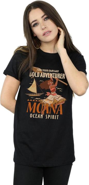 Actual product image Disney Womens/Ladies Moana Find Your Own Way Cotton Boyfriend T-Shirt (3XL)