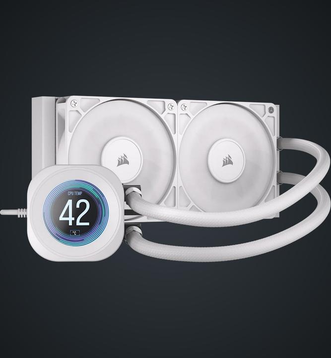 Actual product image Corsair NAUTILUS 240 LCD White, 240mm Radiator, Liquid CPU Cooler