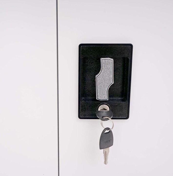 Produktbild Mendler Aktenschrank, Stahlschrank Büroschrank, 2 Türen 185x90cm weiss (185 x 90 x 40 cm)