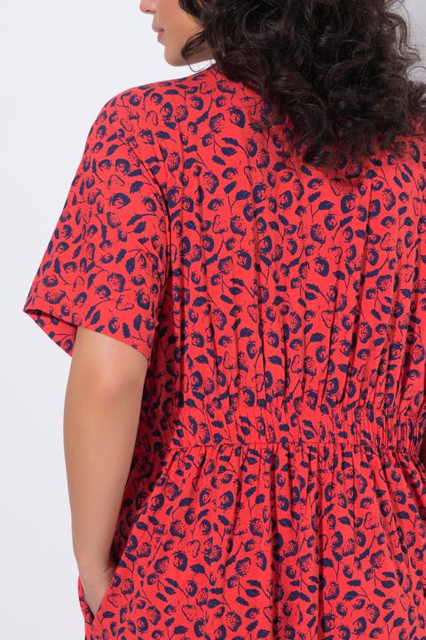 Produktbild Ulla Popken Midikleid, Erdbeeren, Tunika-Ausschnitt, Halbarm (46, 48)