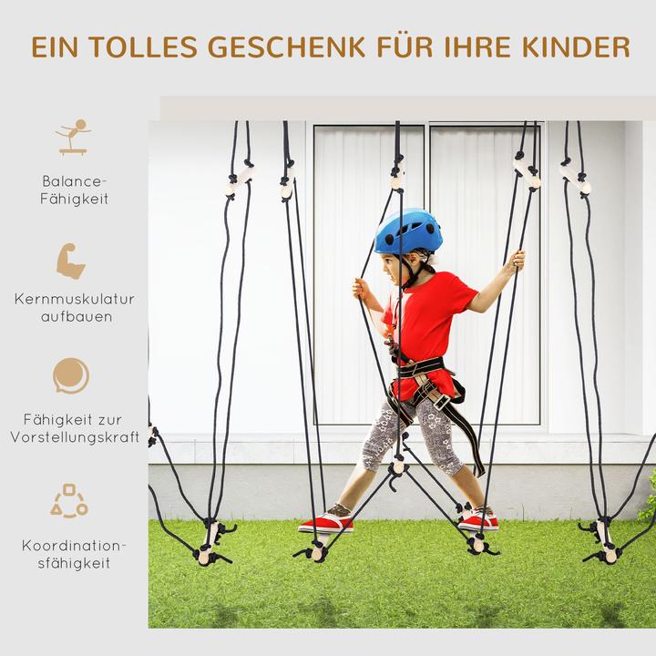 Image du produit Outsunny Échelle à crinoline pour enfants avec barreaux en bois