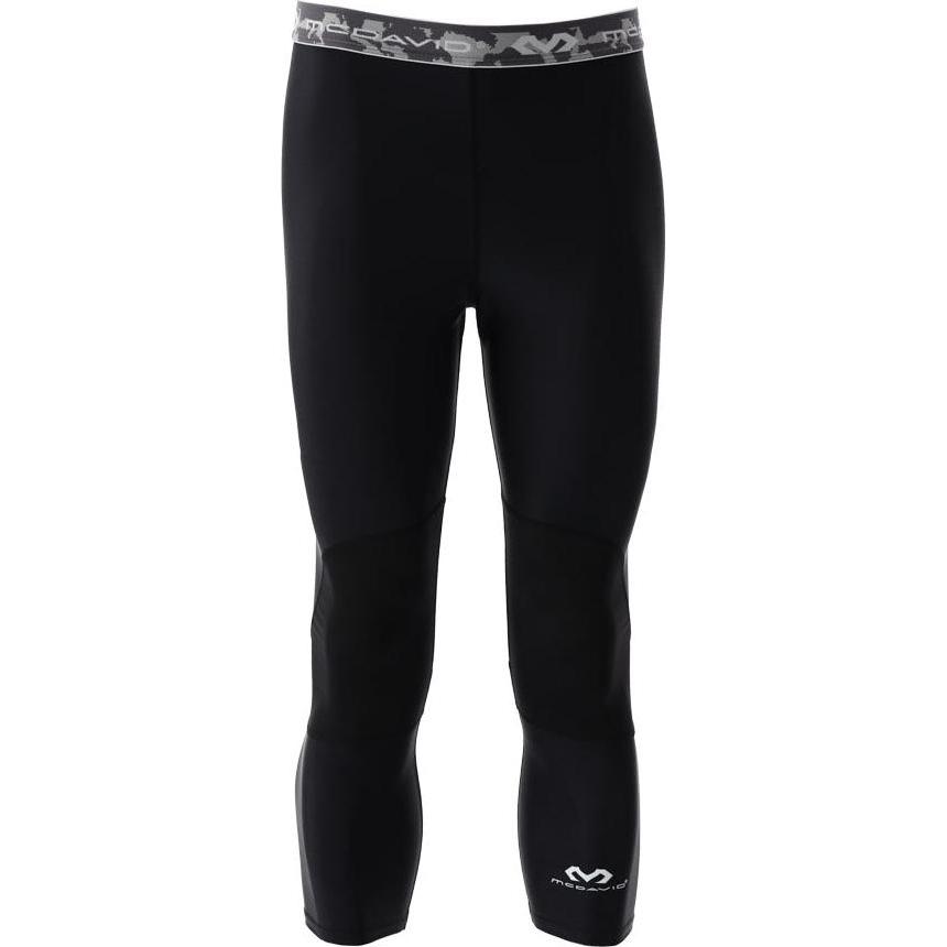 McDavid, Herren, Funktionsunterhose, 3/4 doppellagige komprimierende Leggings mit Kniestütze Herren (S), Schwarz, S