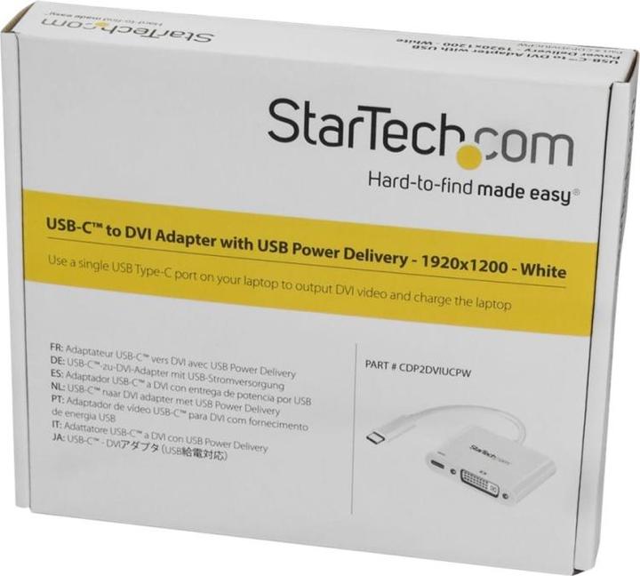 Immagine prodotto StarTech Da USB-C A Dvi Con Pd USB (USB-C, DVI, 6 cm)