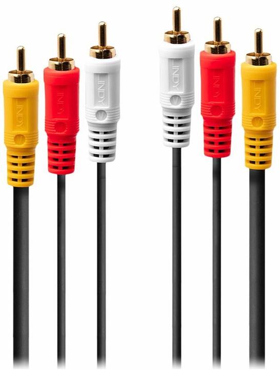 Image du produit Lindy 3 x RCA – 3 x RCA (1 m, Câbles Cinch)