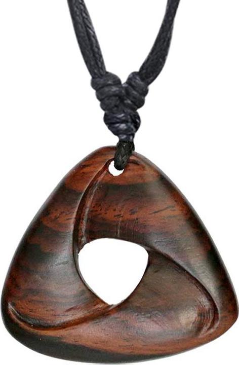 Image du produit Star Piercing Collier noir Pendentif Tribu Tourbillon en bois Narra (Organique, sans laiton)