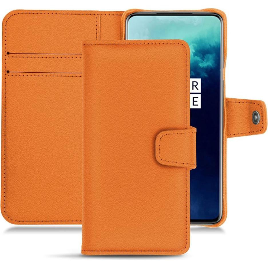 Noreve Lederschutzhülle Wallet (OnePlus 7T Pro), Smartphone Hülle, Orange