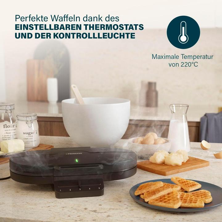 Actual product image Princess Doppel-Waffeleisen Antihaftbeschichtung, BPA-frei, Überhitzungsschutz