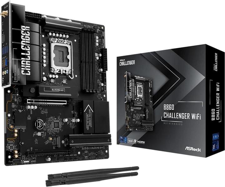 Productafbeelding AsRock MB Intel 1851 B860 Challenger WiFi (LGA 1851, Intel B860, ATX)