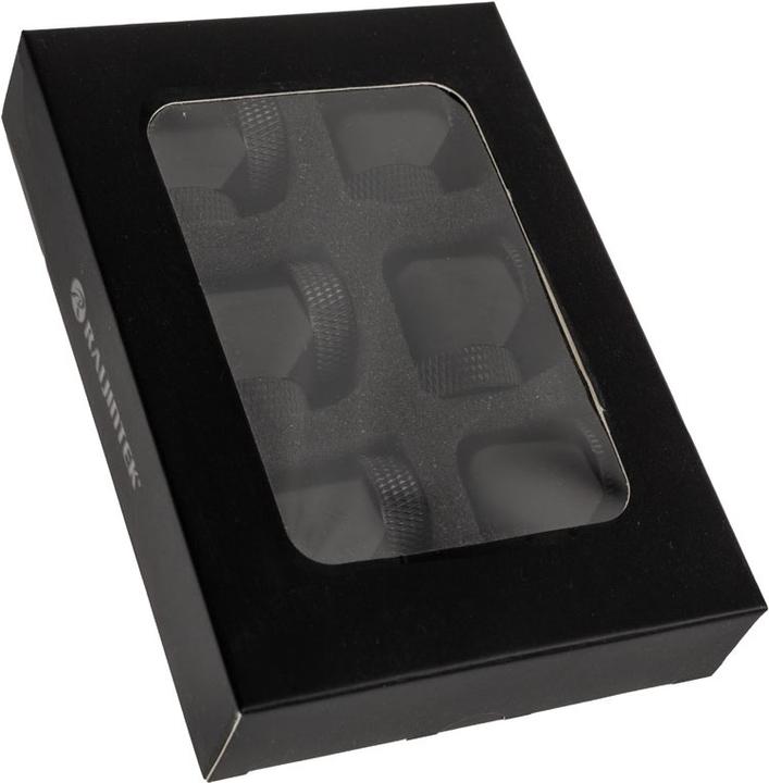 Produktbild Raijintek Pelias D160906, 16mm, 90 Grad Adapter – 6er-Pack, schwarz