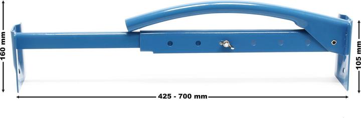 Produktbild Wiltec 2x Ziegelzange 425-700mm Steinheber Klinkerträger Steinzange Steingreifer (425 mm)