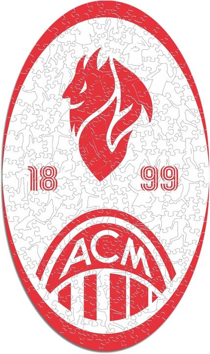 Produktbild Iconic AC Milan - Retro Logo - Holz Puzzle Grösse L (500 Teile) (500 Teile)