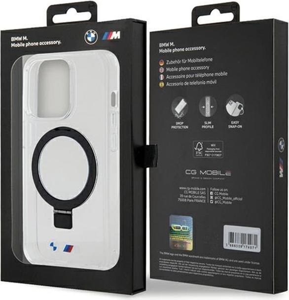 Produktbild BMW BMHMP15LURST iPhone 15 Pro 6.1" przeźroczysty/clear hardcase Ring Stand M Collection MagSafe (Apple iPhone 15 Pro)