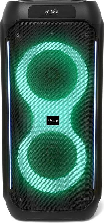 Produktbild Ibiza Leistungsstarker Bluetooth-Lautsprecher mit LED-Beleuchtung, Mikrofon- und Gitarreneingängen
