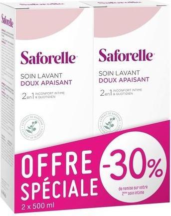 Actual product image Saforelle Gentle Cleansing Care 500ml - Pack of 2 (500 ml)