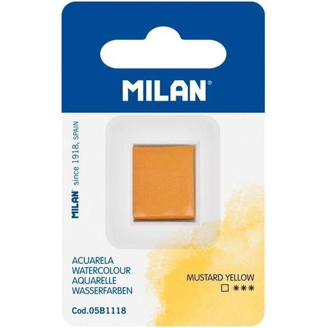 Milan, Colore + Vernice per fai da te, Senfgelbe MILAN-Aquarellfarbe in Würfeln