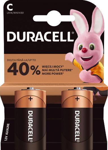 Image du produit Duracell 2 piles alcalines LR14 C jetables (2 pcs, C)